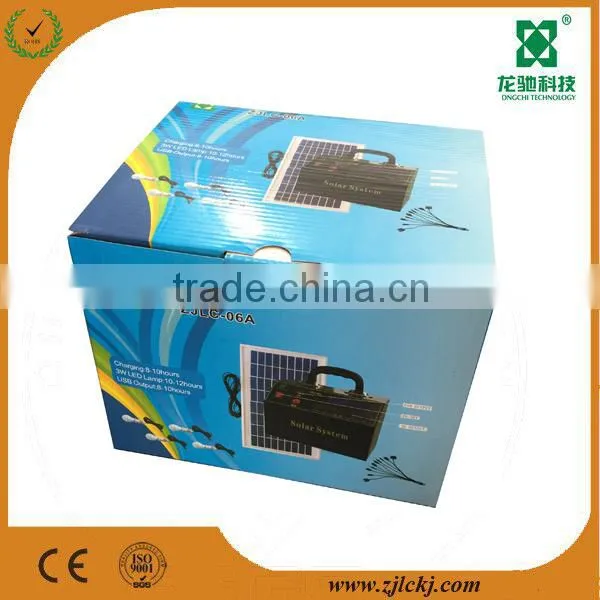 6W 12V Home Solar Systems,Home Lighting Solar Kit with LCD display