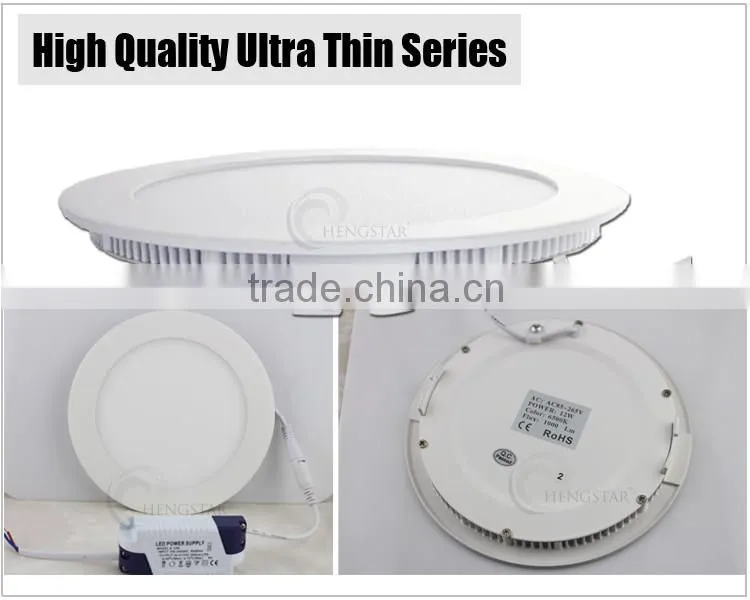 High lumen dimmable 3w 6w 9w 12w 15w 18w square led panel light
