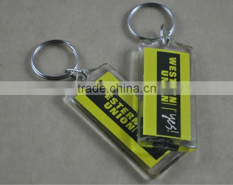 Wholesale custom laser cut printed acrylic keychain for souvenir gift
