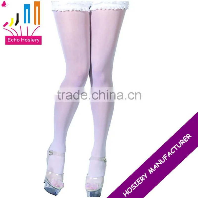 Lady white tights dance tights