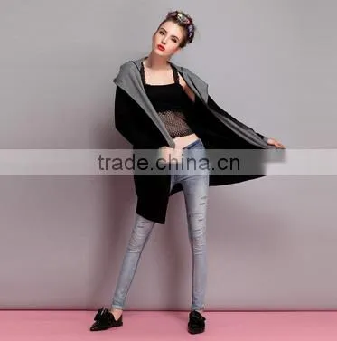 Turndown collar fashion wool handmade sweater design for girl