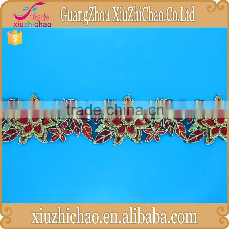 T0270-4a(2.4)many colors embroidery trimming lace with sequin