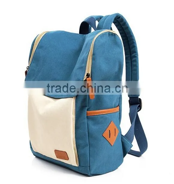 2015 fashion hot sale canvas kids school bags