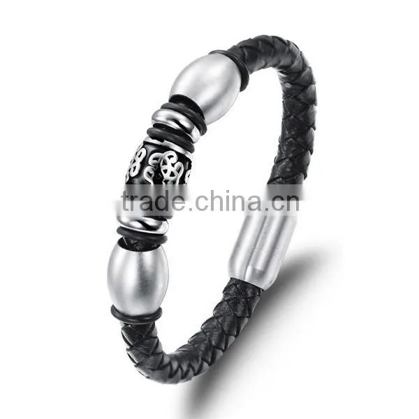 leather cuff bracelets wholesale, clasps for leather bracelets for men, Stainless Steel Jewelry