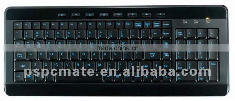 led laptop keyboard wired or wireless for desktop and laptop