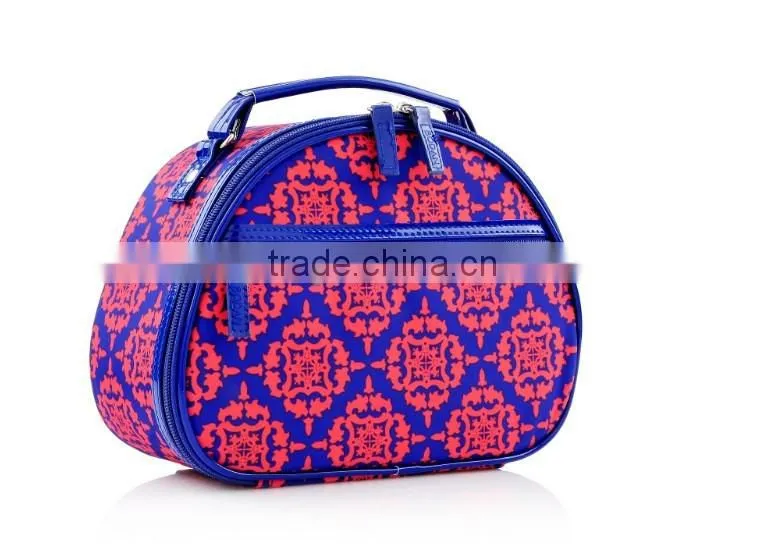 China makeup bags with handle vintage cosmetic bag round makeup box