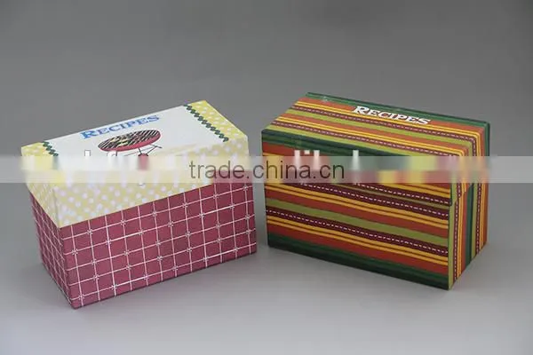 cardboard recipe box storage box with lid