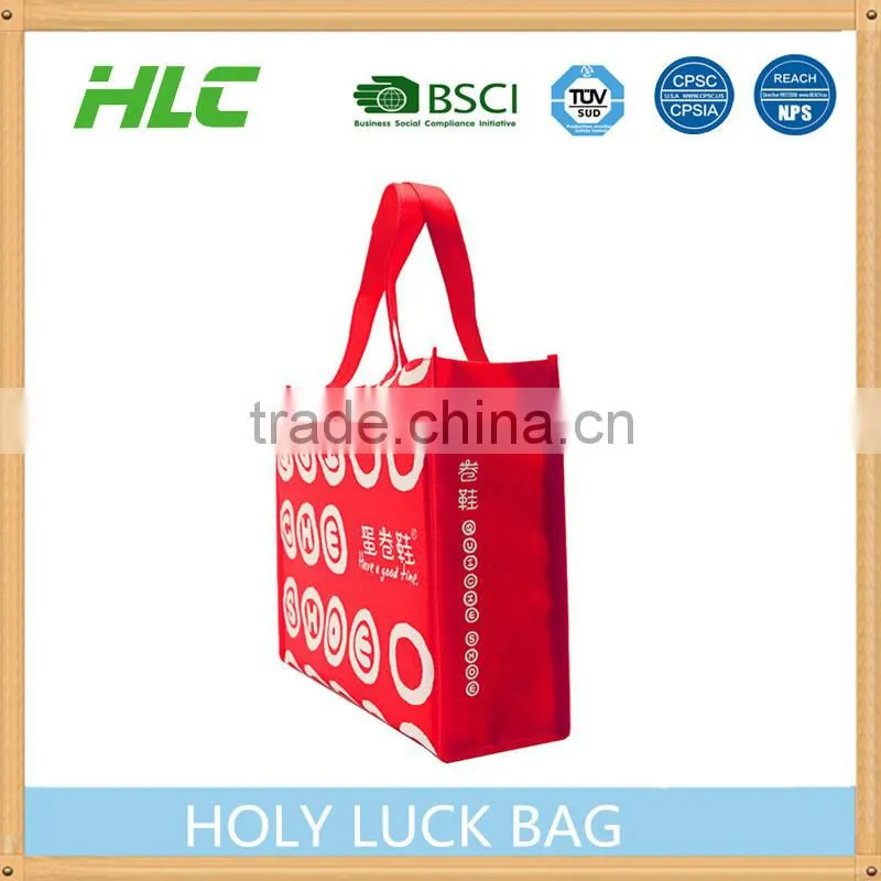 Custom Promotional Gift Foldable PP Printed Garment Cheap Drawstring Tote Fabric Laminated recycle non woven bag