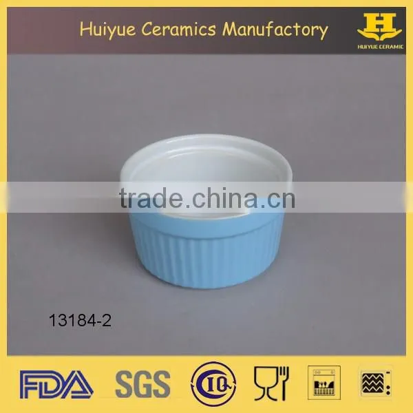 fine porcelain white color souffle dish ramekin