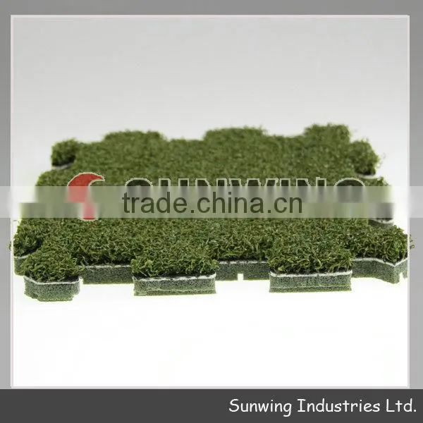 artificial interlocking puzzle matmosic grass covering