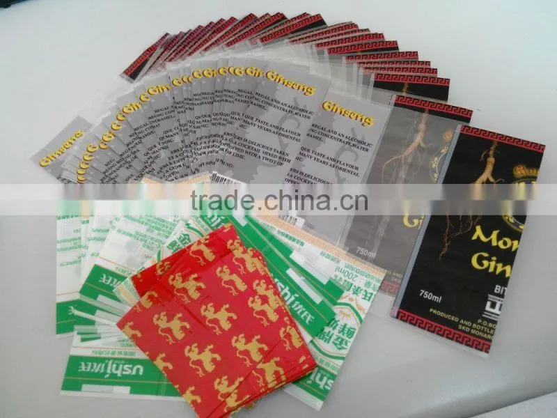 High quality glass bottle shrink label, Cup shrink label, Container shrink label