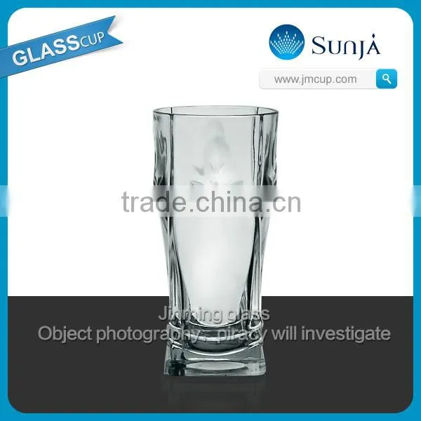 2014 hot sell special design cup engraved glass cup middle-east glass cup for gift