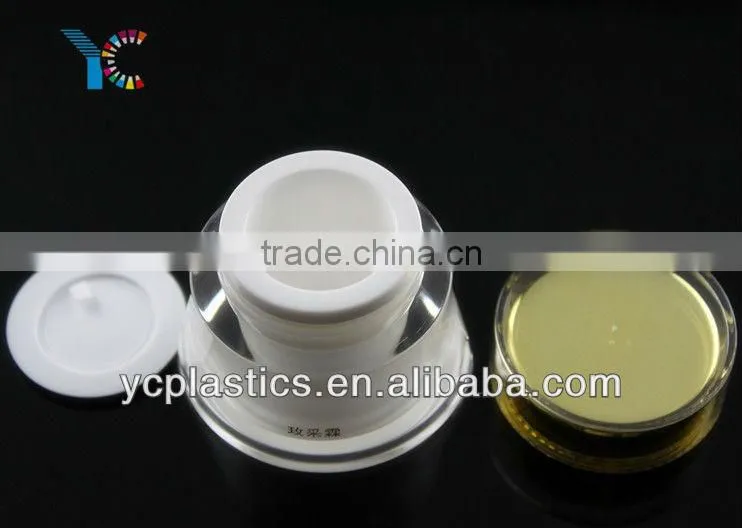 Horse Shoe Cream Acrylic Plastic Jars For Cosmetics