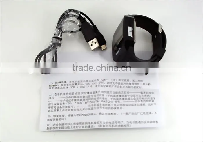 HB-216 2014 Hight quality bluetooth watch manual smart watch bluetooth with E-mail/dialing/Weather bluetooth wrist watch phone