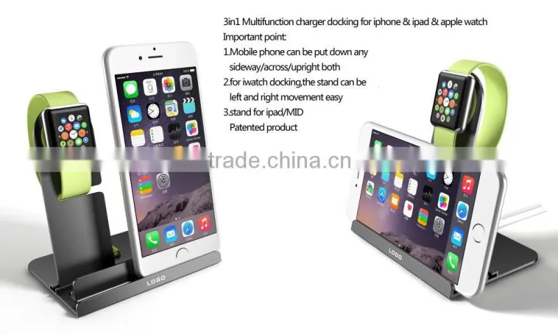 New product 2015 station holder stand chargingfor i watch iphone stand