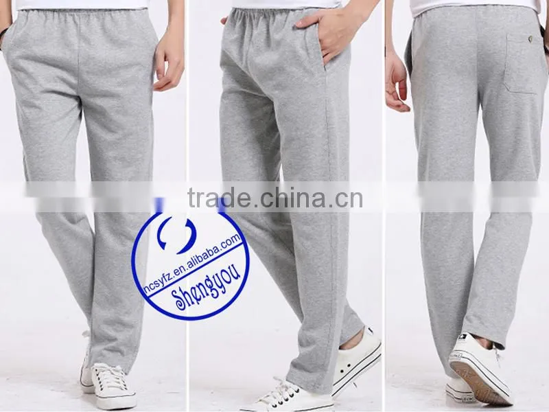 custom 2015 newest grey jogger pants long track pants for men