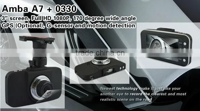 Ambarella A7 Brand-new HD DVR 3 inch 16:9 thermal camera car