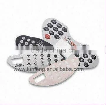 Nameplate with Membrane Switches, Tactile Feel Metal Dome and Rubber Keypad, Made of PC