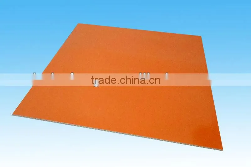 orange color pvc ceiling panel square ceiling