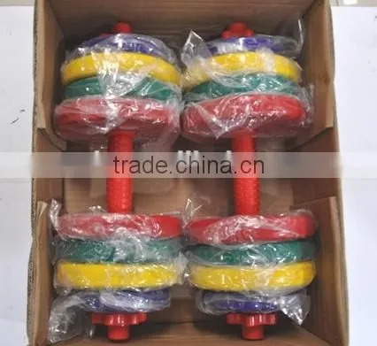 colorful rubber dumbbell