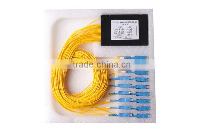 FTTH Box PLC 1x32 SC FC UPC APC 1x32 way PLC Fiber Optic Splitter