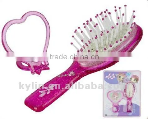 Plastic colorfull handle hair brush