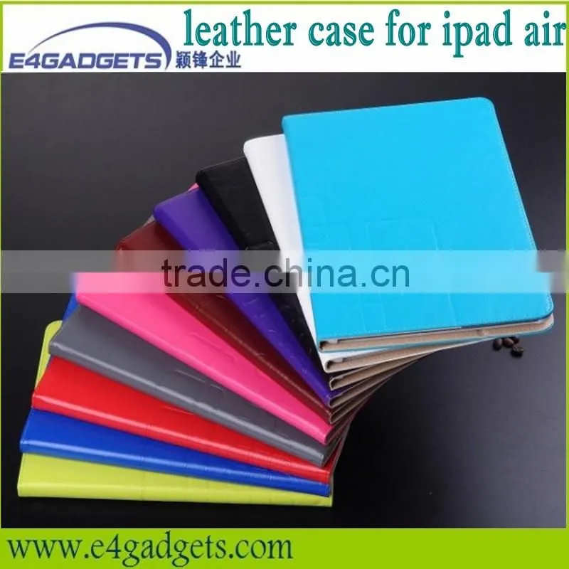 Wholesales High Quality luxury PU Leather flip Case for ipad air smart case