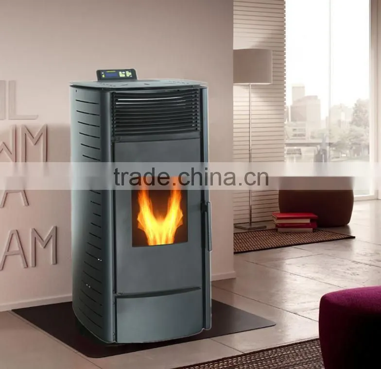 green energy pellet stoves with remote control CE TUV fireplace