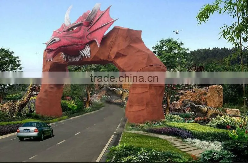 jurassic theme park dinosaur head door
