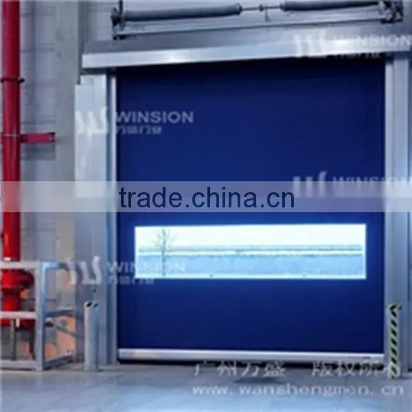 High speed sliding door roll up garage door