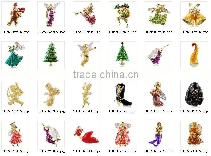 many styles! christmas animal metal brooch for girls
