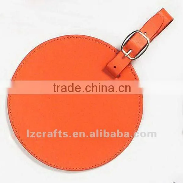 leather luggage tag