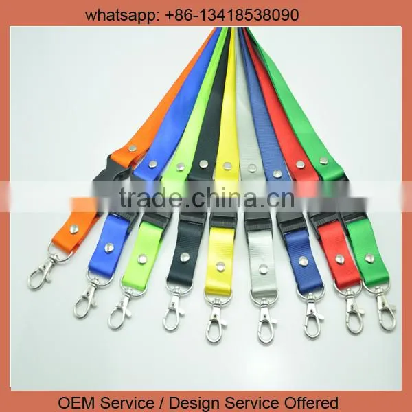 Custom logo cheap satin polyester heat transfer printed lanyard string