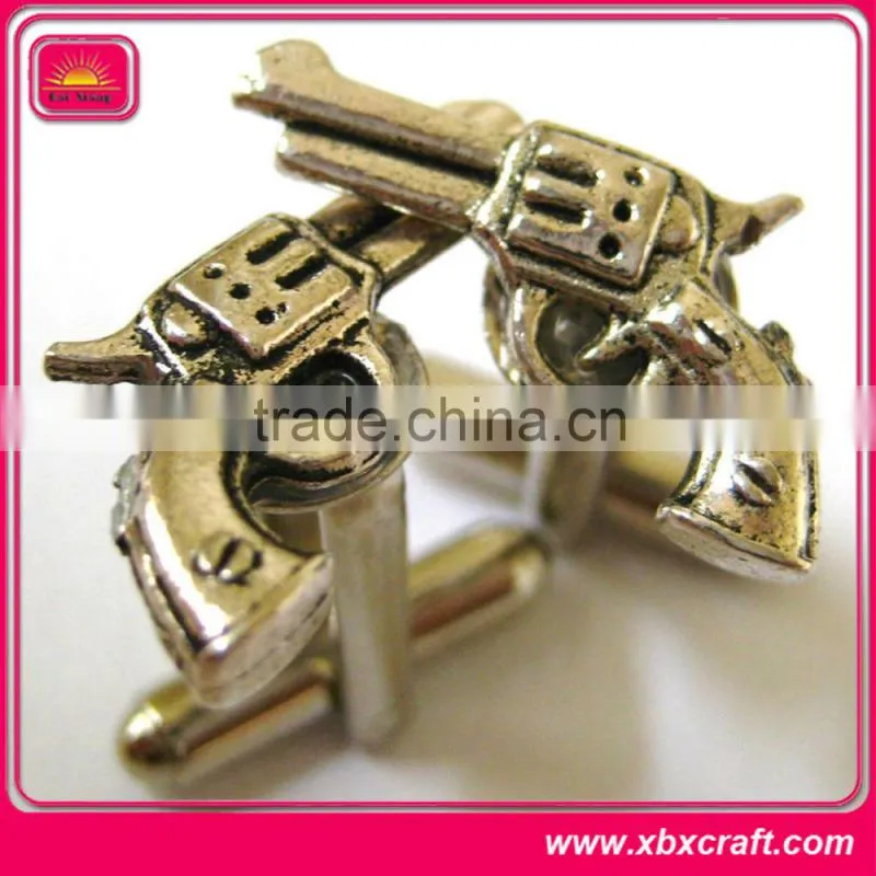 Hot selling business metal guitar cufflink
