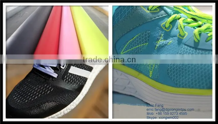 Metallic TPU film for shoes/ garment logo