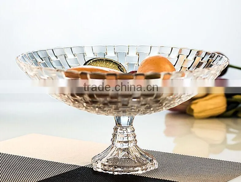 High Quality Decorative Glass Plate Serving Platters Cup Cake Stands Western wedding