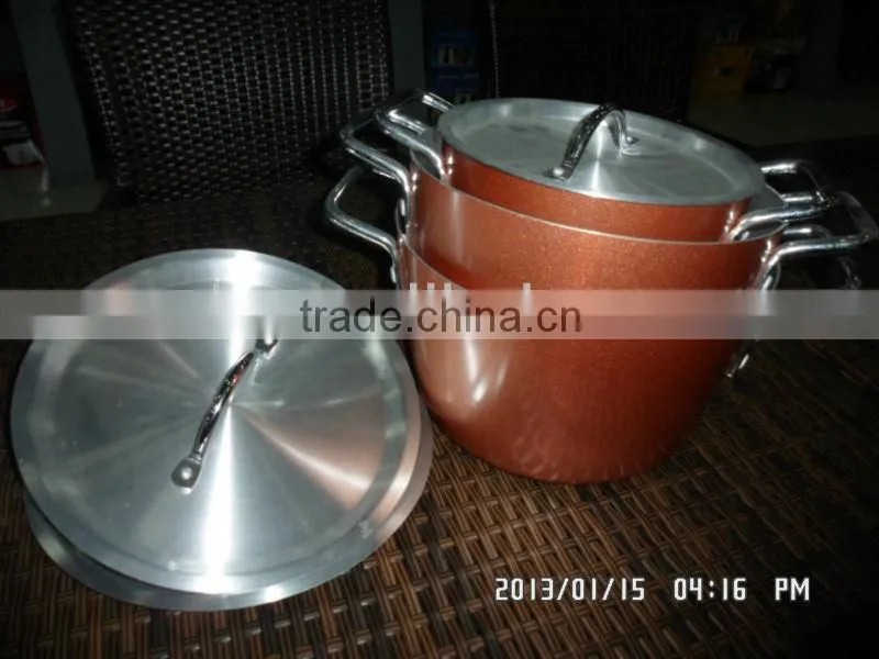 Colored Aluminum Bevel Cooking Pot/Pasta Cooking Pot
