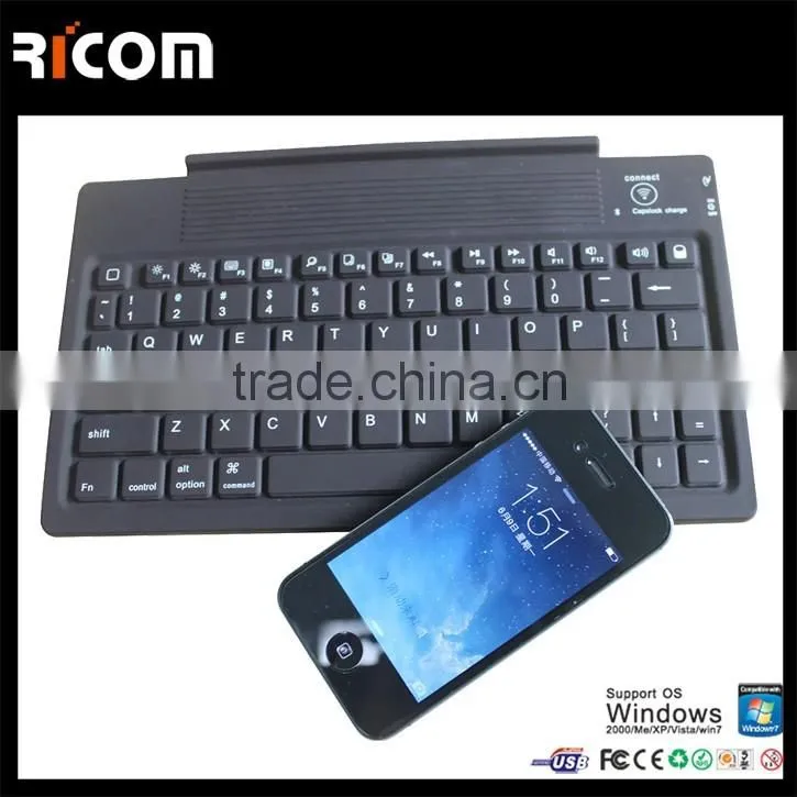 Waterproof Foldable 76 Keys Bluetooth Silicone Keyboard for Ipad and Tablet---SKB-211B--Shenzhen Ricom