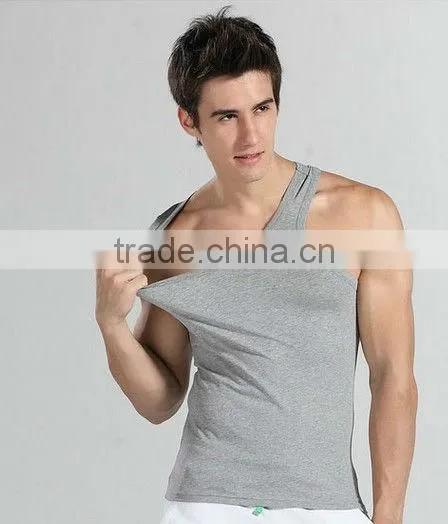 100% Cotton Slim fit Gray Men's Sleeveless Vest