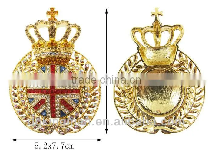 Fashion Crystal crown brooch