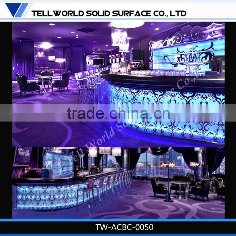 Acrylic top house designs bar counter/acrylic solid surface bar counter