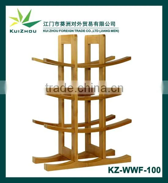12-Bottle Bamboo Wine Rack