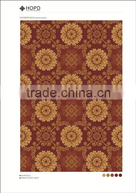 Commercial Hotel carpet Axminster carpet patterns made by Nylon