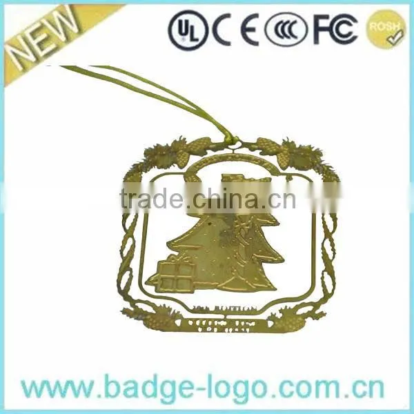 Custom High Quality New Design Green Leaves Shape Metal Bookmark