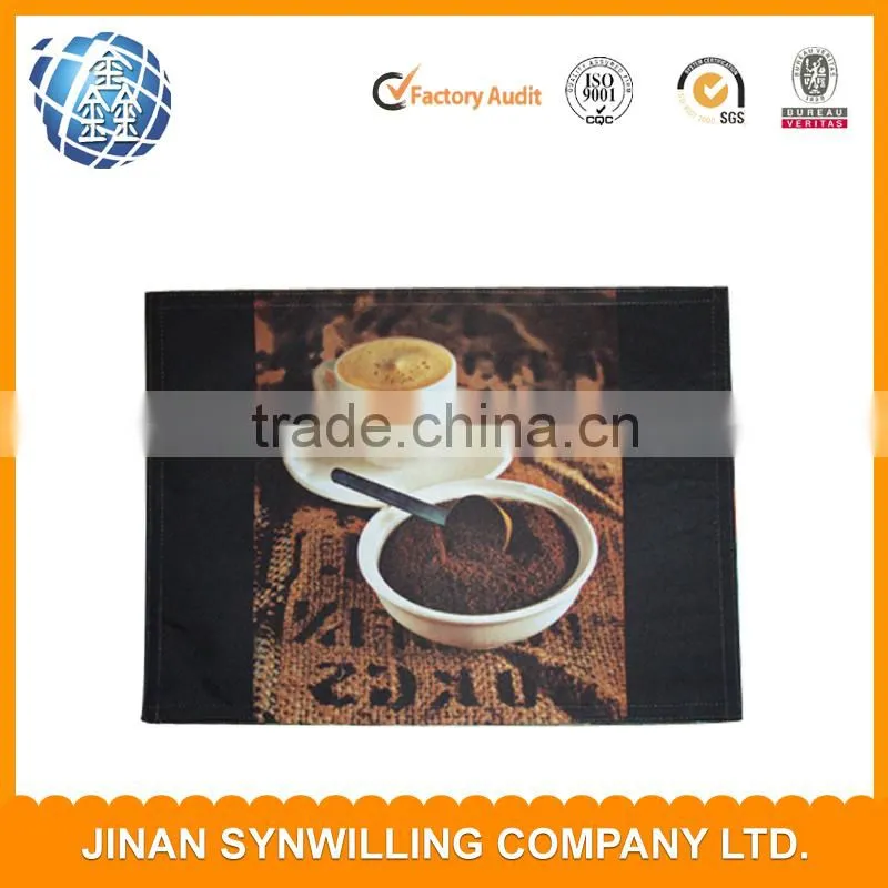 high quality 100% polyester transfer printing design table mat