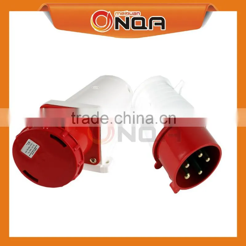 Wall Mounted Male and Female Industrial Plug and Socket 16A IP44 IP67 3p