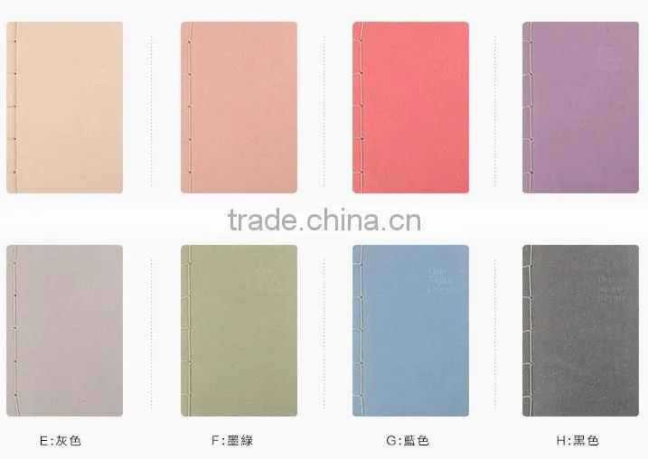 Sew Binding Pure Color Kraft Paper Notebook