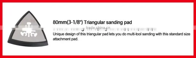Stainless Steel + TPU Triangular Sanding Pads for oscillating tool,good quality