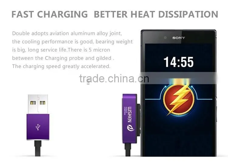 Original Wsken Xcable Double Metal Intelligent Version Magnetic Charging Cable For Sony Xperia Z3 Z2 Z1 Z3 Compact Z3 tablet