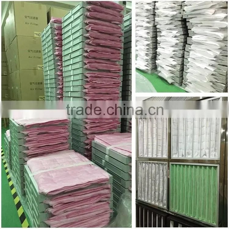 F5 F6 F7 F8 Medium Efficiency Pocket/Bag Filter For Public Ventiilation System